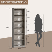 Tall Bookshelf, 6-Tier Bookcase