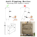 Elora gray oak finish shoe cabinet anti-tip wall anchor safety diagram