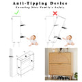 Elora natural oak finish shoe cabinet anti-tip wall anchor safety diagram