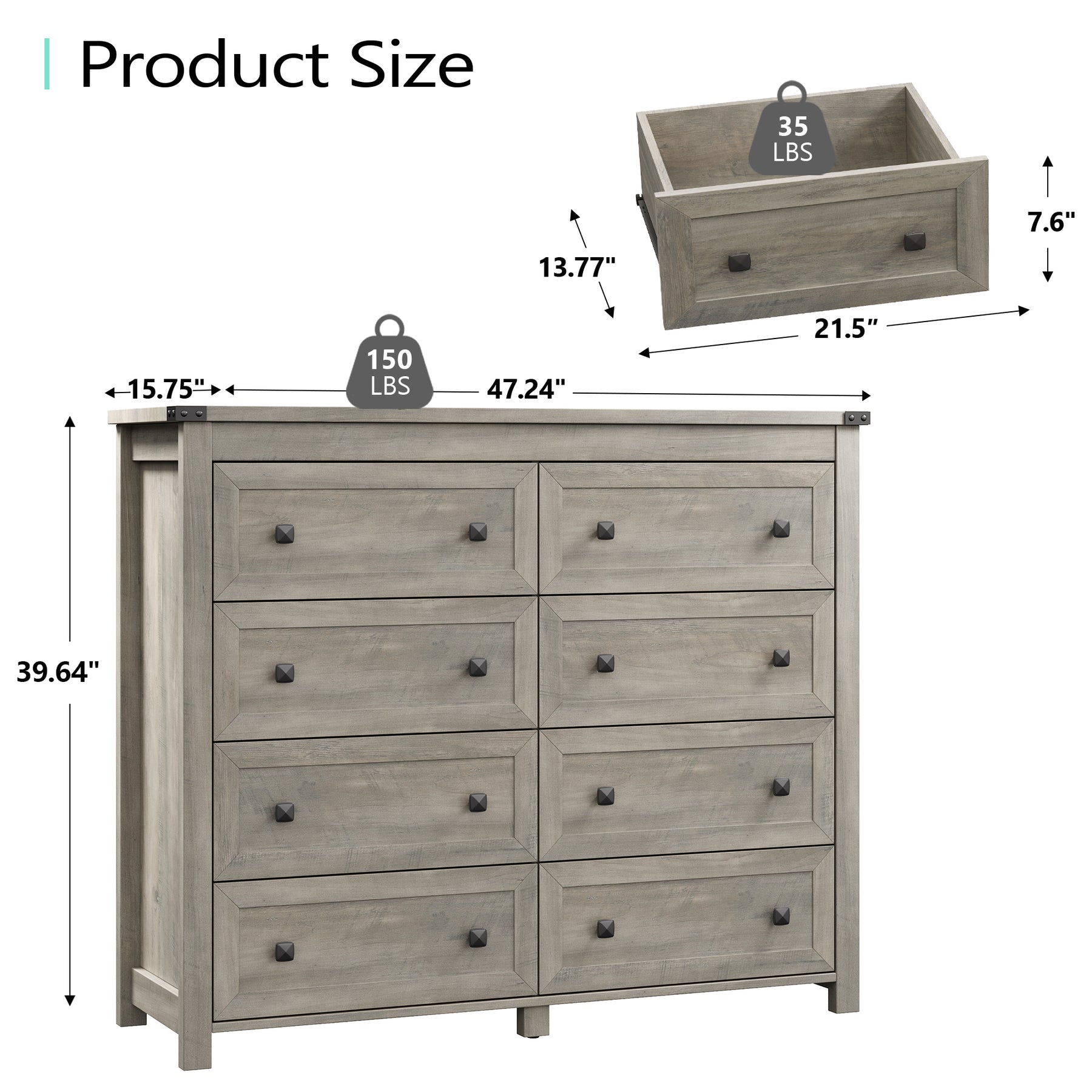 Ashford Tall 8-Dresser