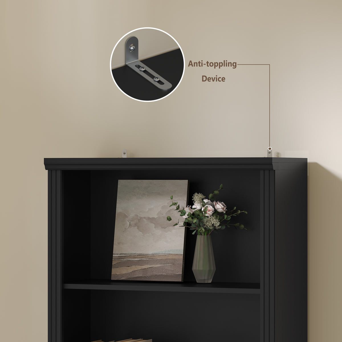 Tall Bookshelf, 6-Tier Bookcase