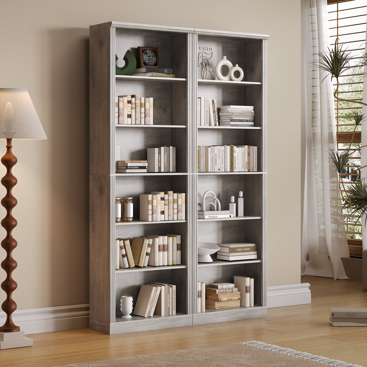 Tall Bookshelf, 6-Tier Bookcase