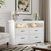 Liora 47" Four-Drawer Dresser with LED Shelf