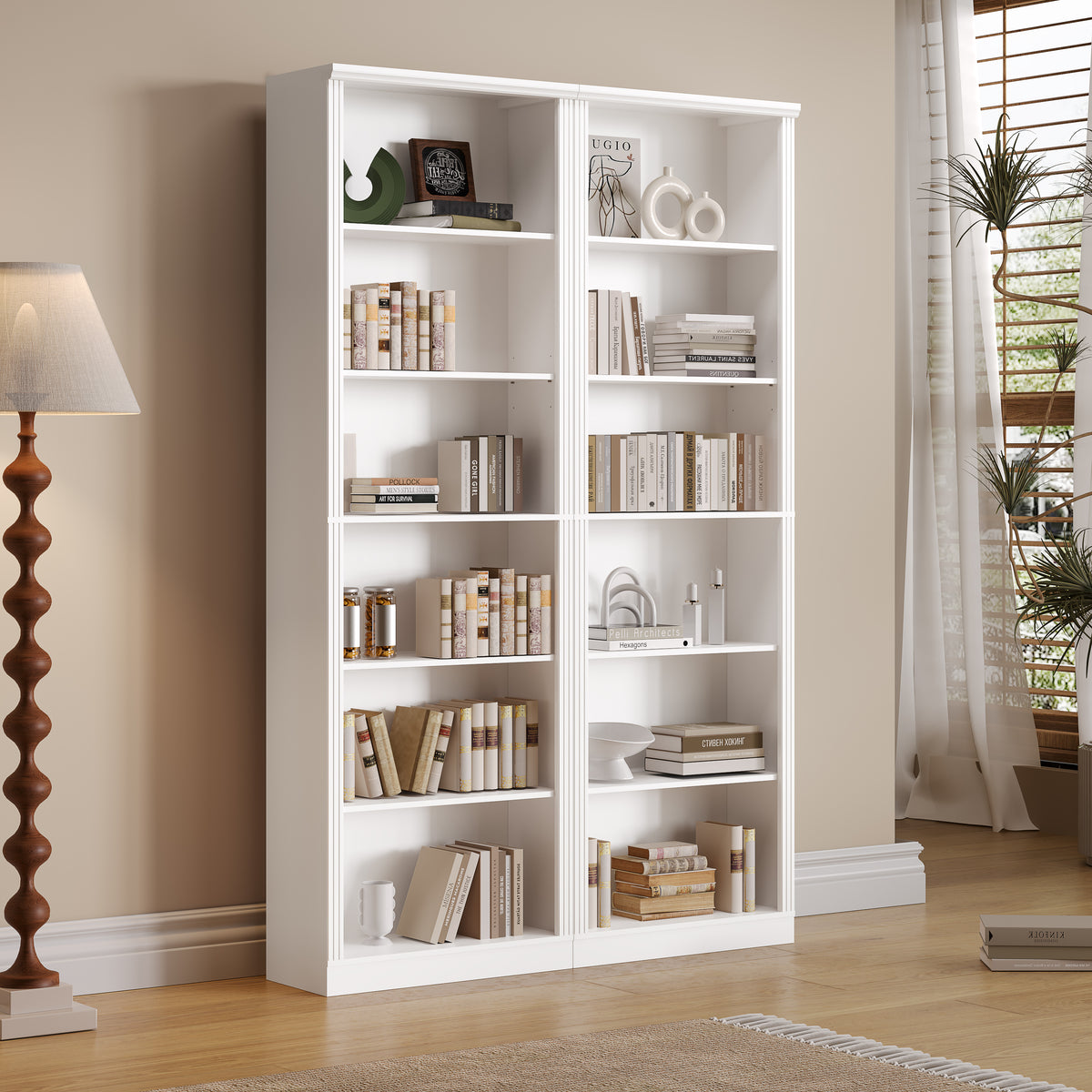 Tall Bookshelf, 6-Tier Bookcase