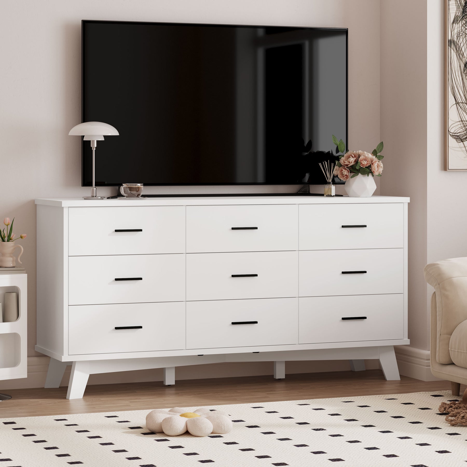 Axton 9-Drawer Wide Dresser