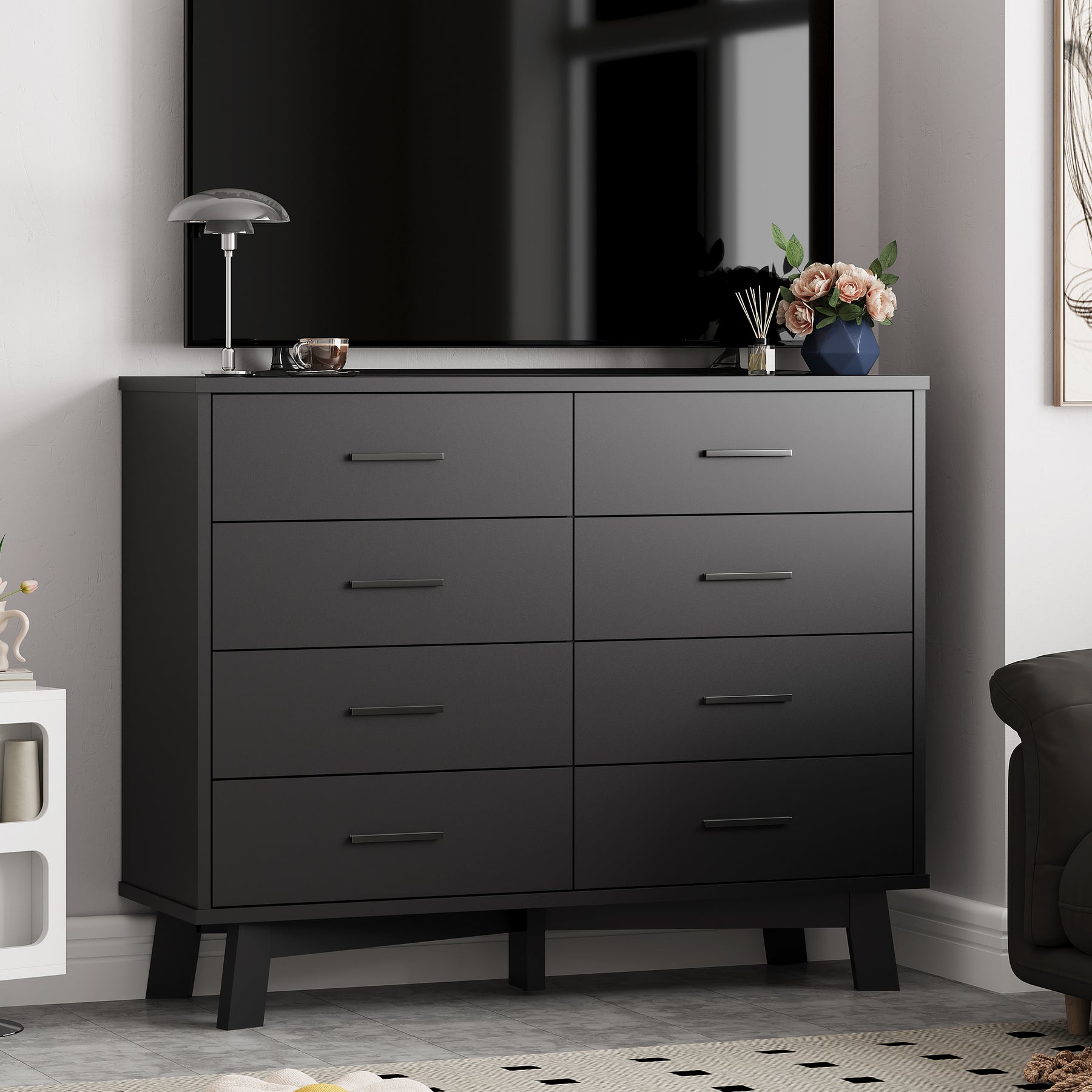 Axton 8-Drawer Wide Dresser