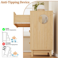 Caneva 29.5" Wide Large Rattan Nightstands with 2 Drawers