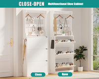 Shoe Cabinet for Entryway with 3 Flip Drawers