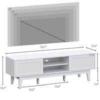 HLG028 TV Stand for 55 65 Inch TV, Rattan