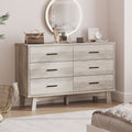 Anymaple Axton 6-Drawer Dresser Gray bedroom dresser, storage
