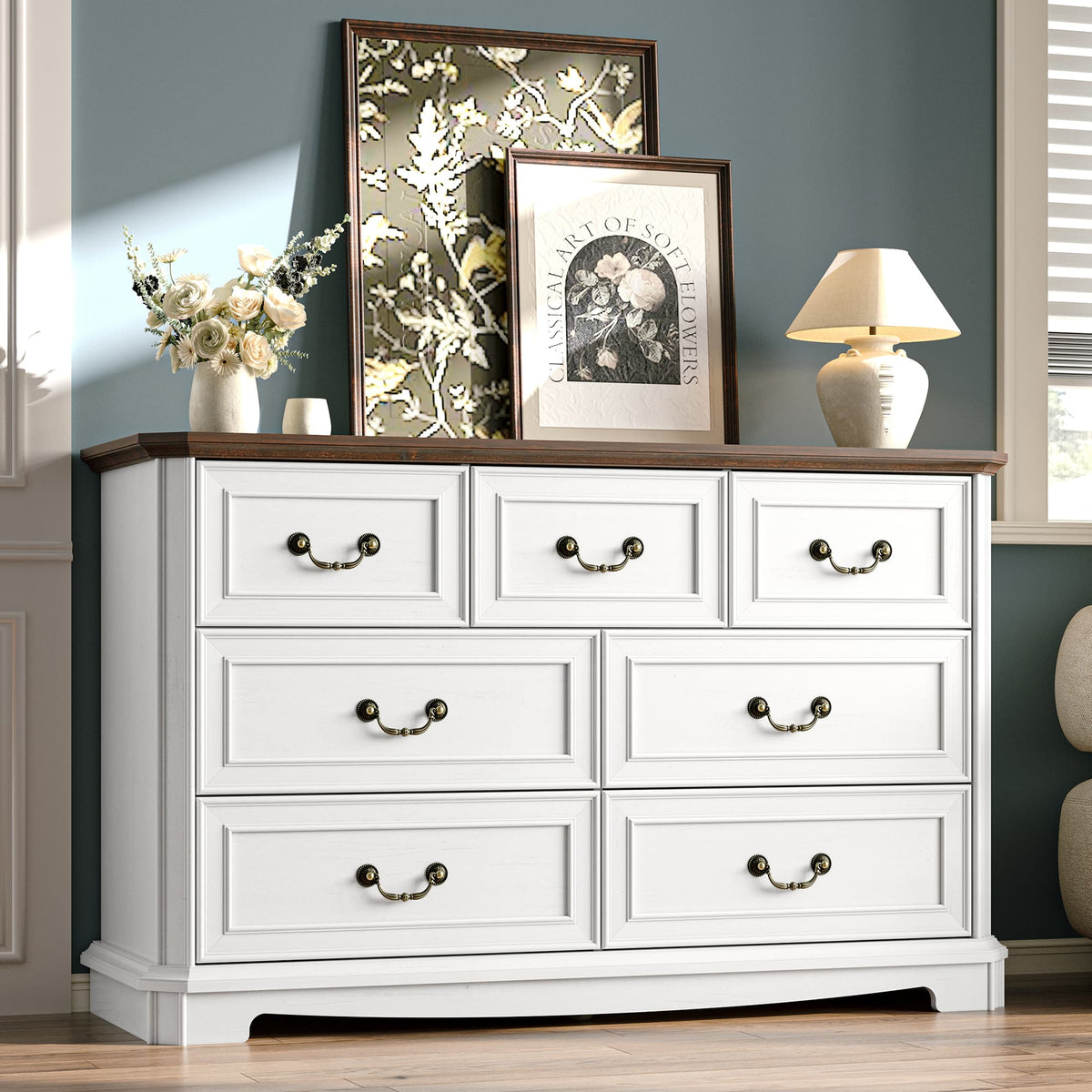 Axton Dresser with 7 Drawer for Bedroom