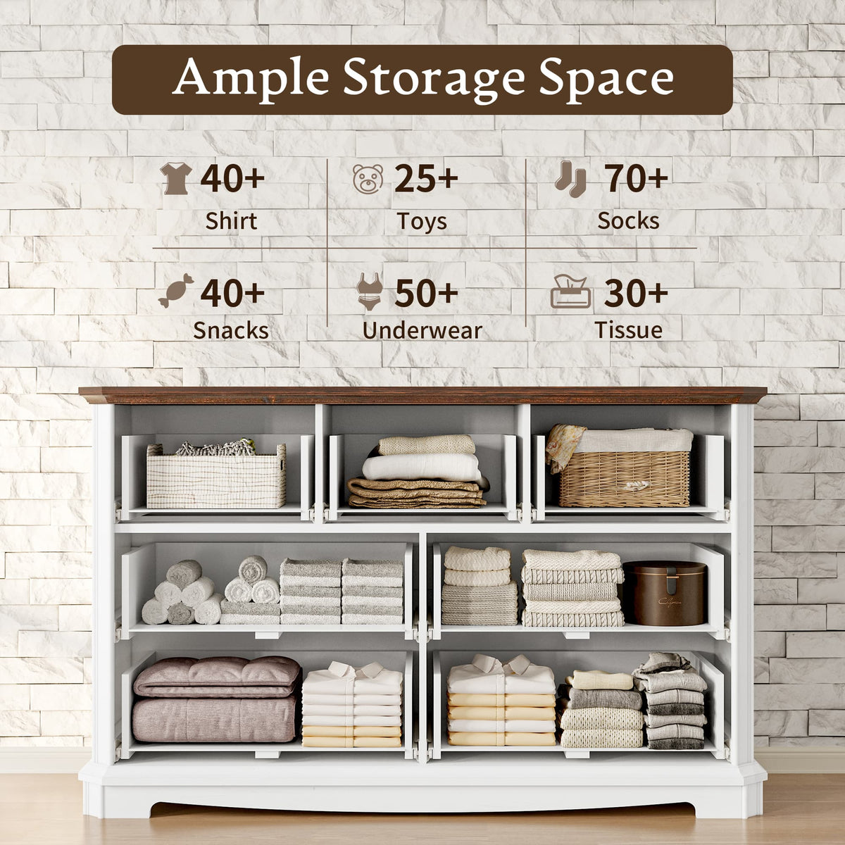 Axton Dresser with 7 Drawer for Bedroom