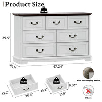 Axton Dresser with 7 Drawer for Bedroom