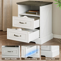 HLG037 Nightstand with Charging Station
