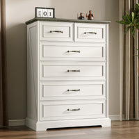 HLG041  Farmhouse 6 Drawers Dresser for Bedroom
