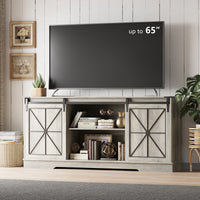 Farmhouse TV Stand for 65/60/55 Inch Tvs