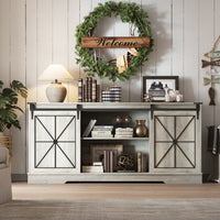 Farmhouse TV Stand for 65/60/55 Inch Tvs