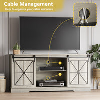 Farmhouse TV Stand for 65/60/55 Inch Tvs