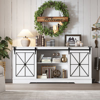 Farmhouse TV Stand for 65/60/55 Inch Tvs