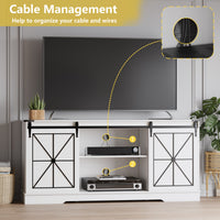 Farmhouse TV Stand for 65/60/55 Inch Tvs