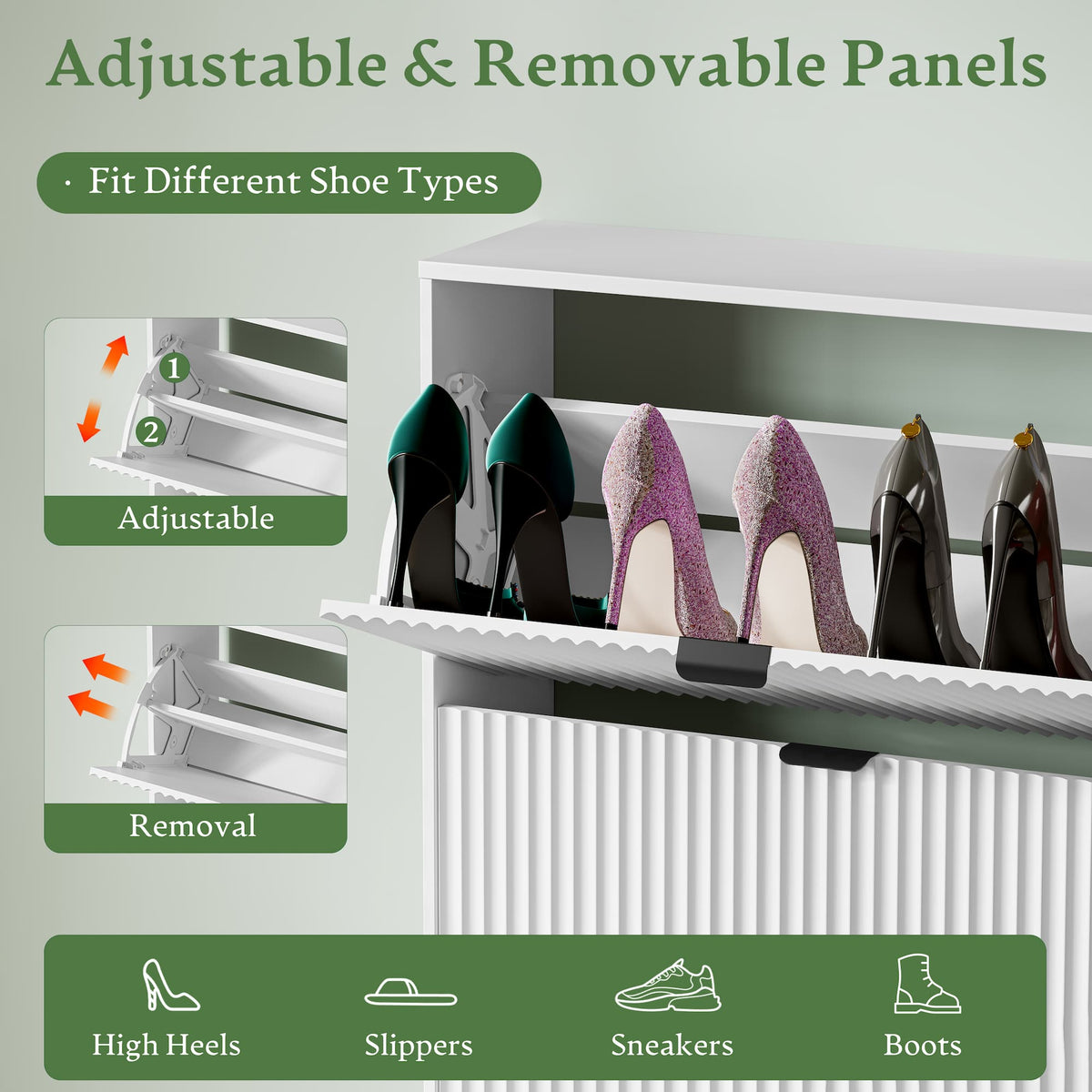 Linea 2-Door Shoes Cabinet