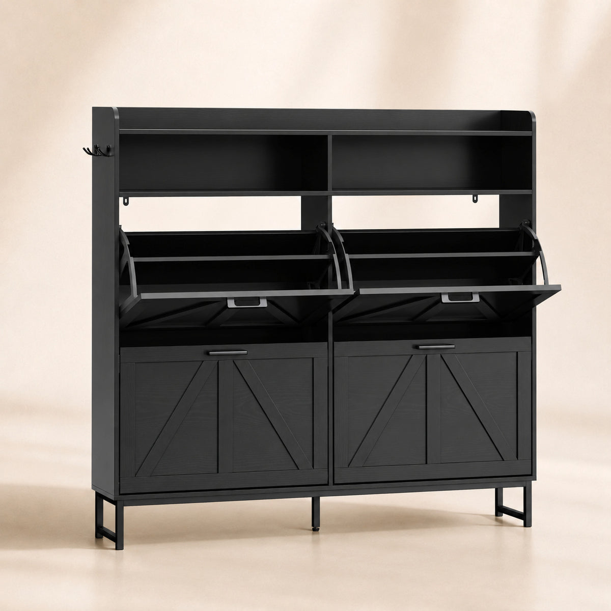 Avalon Shoe Storage Cabinet with 2 Flip Drawers
