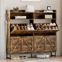 Avalon Shoe Storage Cabinet with 2 Flip Drawers