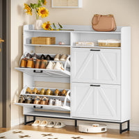 Avalon Shoe Storage Cabinet with 2 Flip Drawers