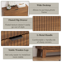 HLG136 Linea Anymaple walnut shoe organizer cabinet with 2 flip drawers for heels, sneakers, boots and daily footwear