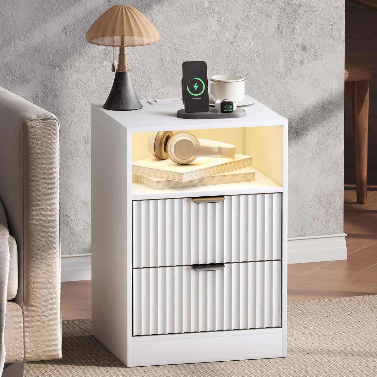 Linear LED Nightstand Set of 2