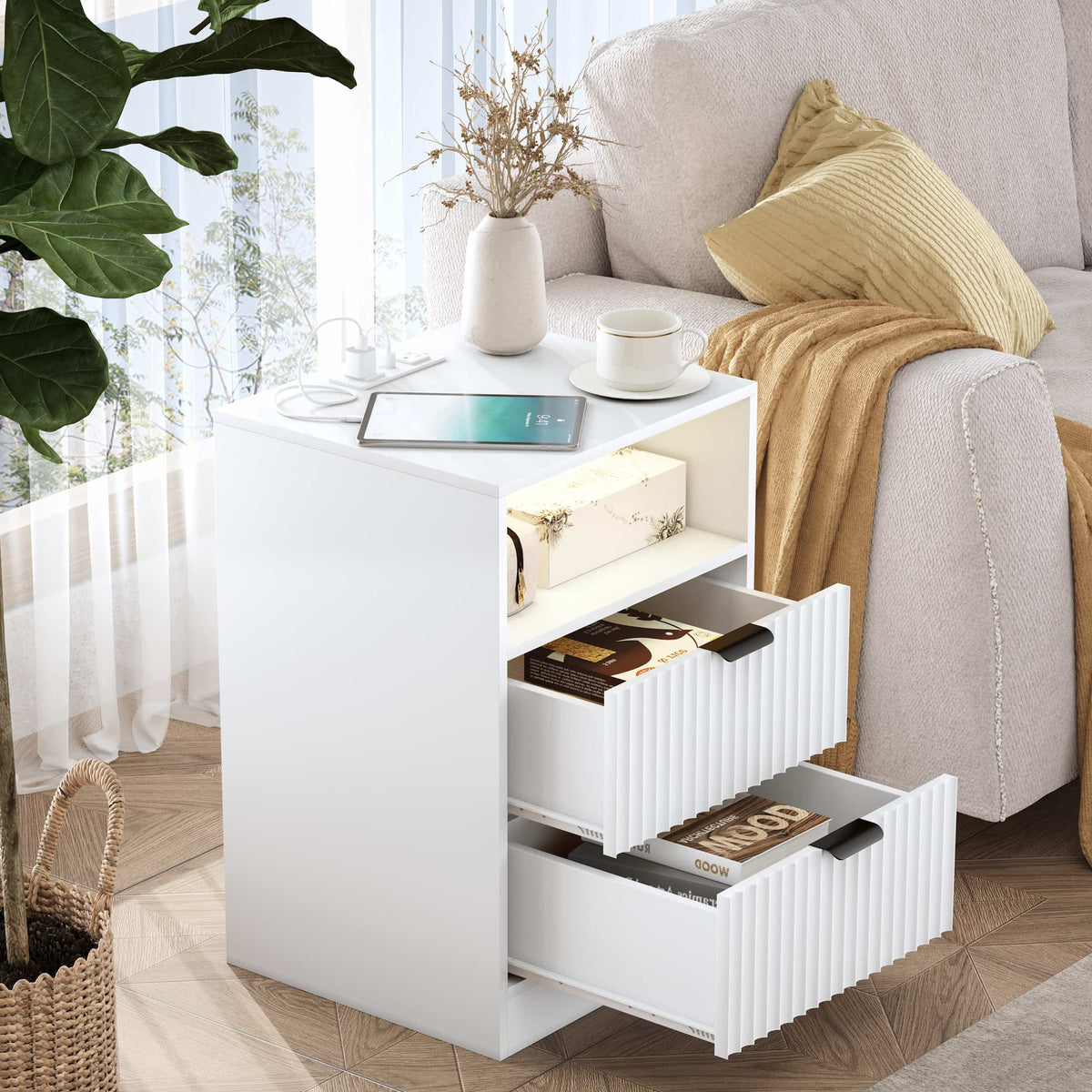 Linear LED Nightstand Set of 2