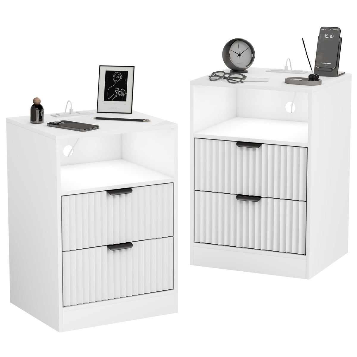 Linear LED Nightstand Set of 2