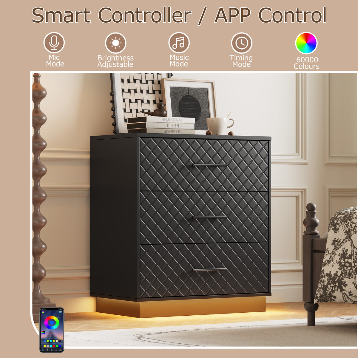 Prisma 3-Drawer Dresser for Bedroom