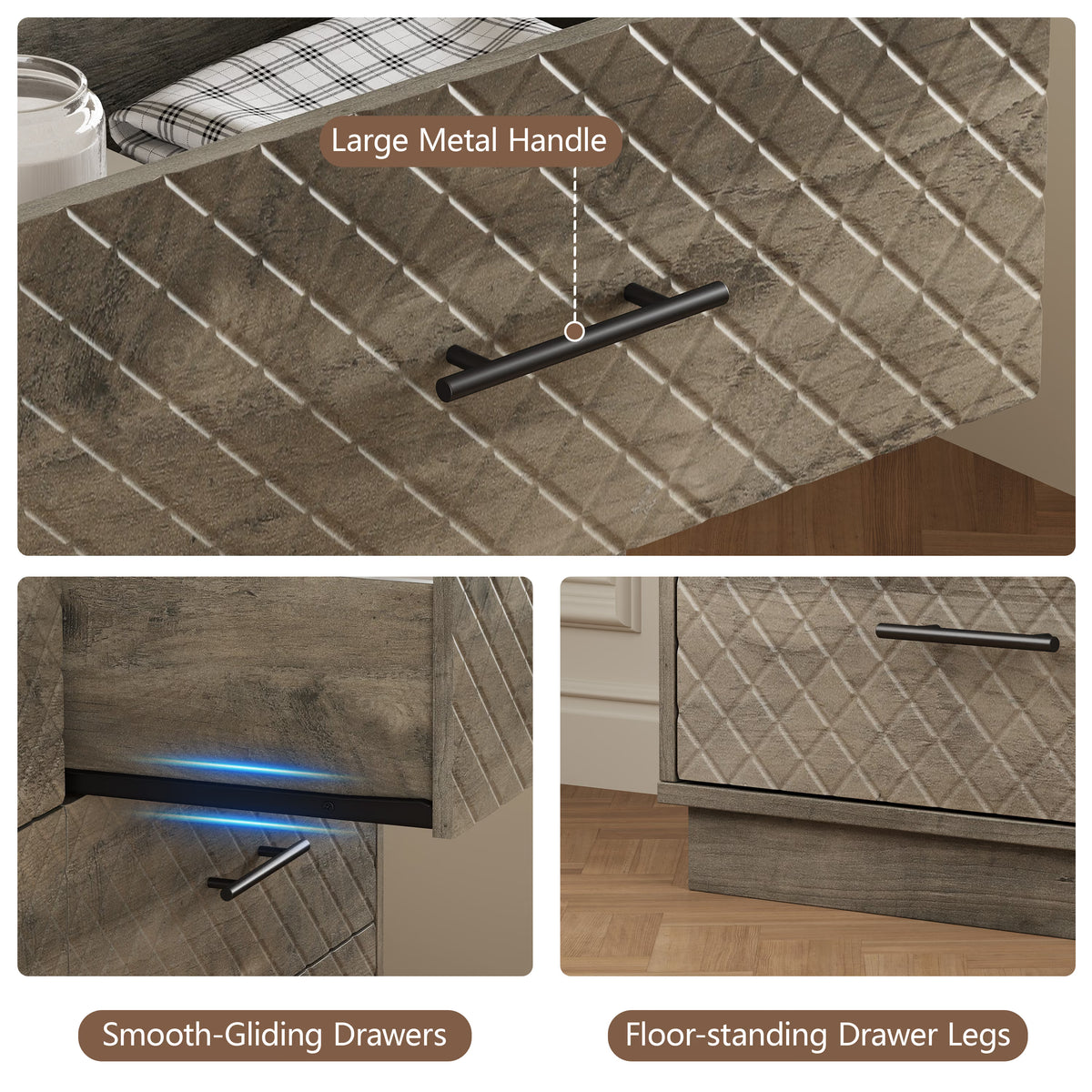 Prisma 3-Drawer Dresser for Bedroom