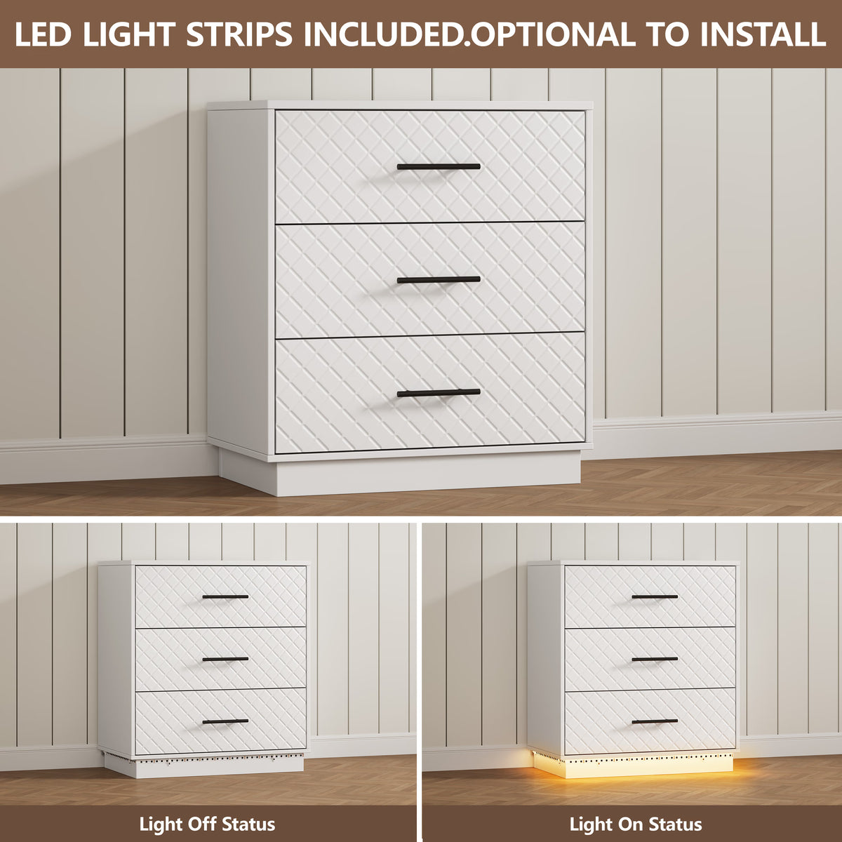 Prisma 3-Drawer Dresser for Bedroom