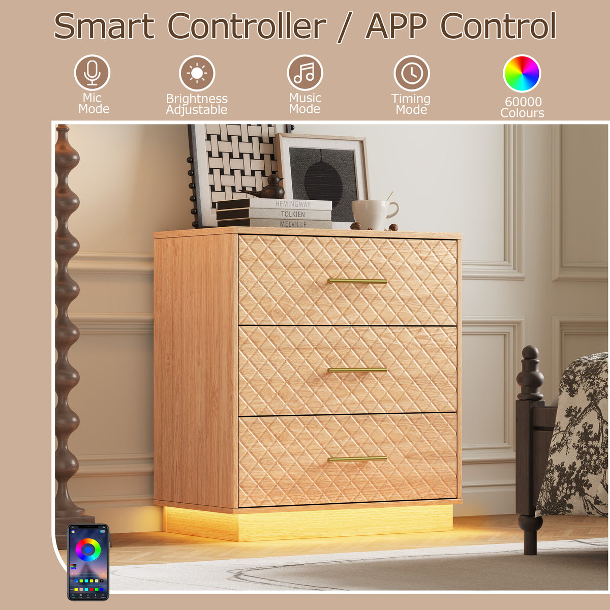 Prisma 3-Drawer Dresser for Bedroom
