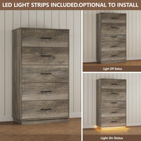 Prisma Tall 5-Drawer Dresser for Bedroom