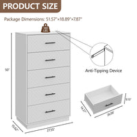 Prisma Tall 5-Drawer Dresser for Bedroom