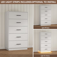 Prisma Tall 5-Drawer Dresser for Bedroom