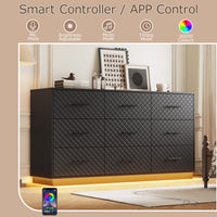 Smart controller and app control for the black dresser LED lights, with music and timing modes