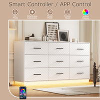 Smart controller and app control for the white dresser LED lights, with music and timing modes