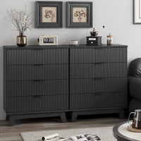 Linear Fluted 4-Drawer Nightstand