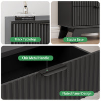 Linear Fluted 4-Drawer Nightstand
