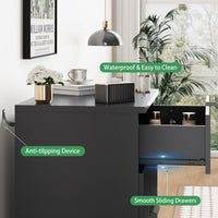 Linear Fluted 4-Drawer Nightstand