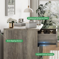 Linear Fluted 4-Drawer Nightstand