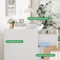 Linear Fluted 4-Drawer Nightstand