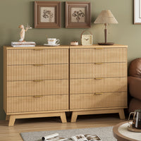 Linear Fluted 4-Drawer Nightstand
