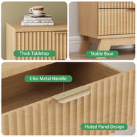 Linear Fluted 4-Drawer Nightstand