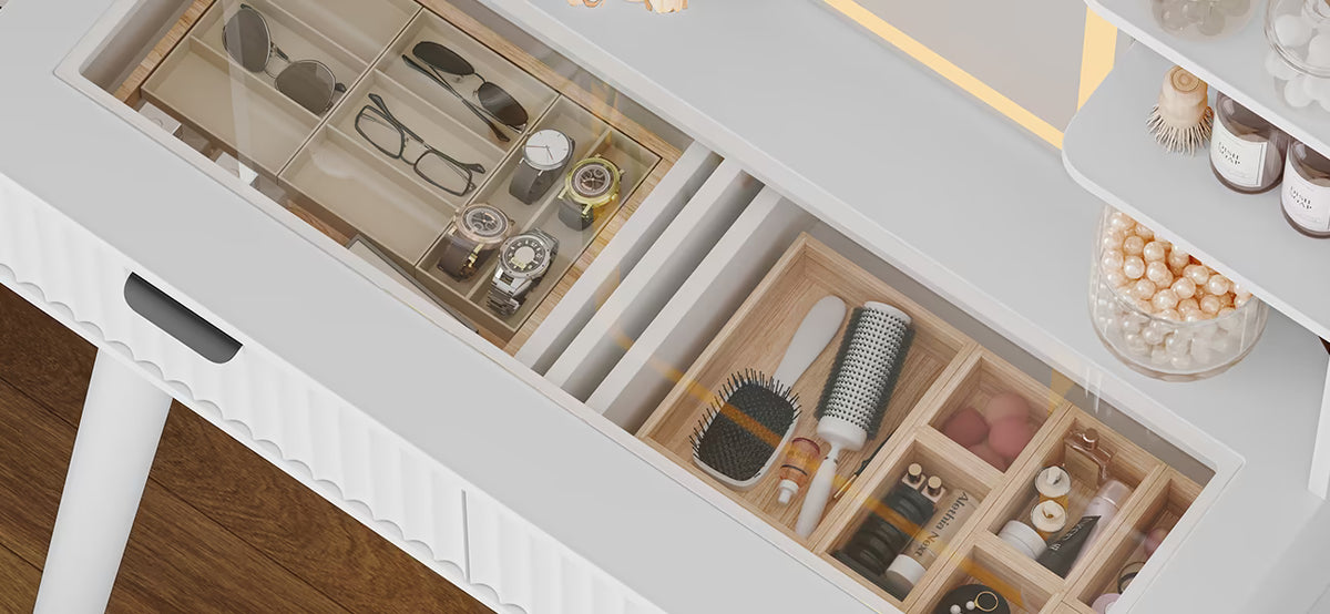 Visible Glass Top Storage