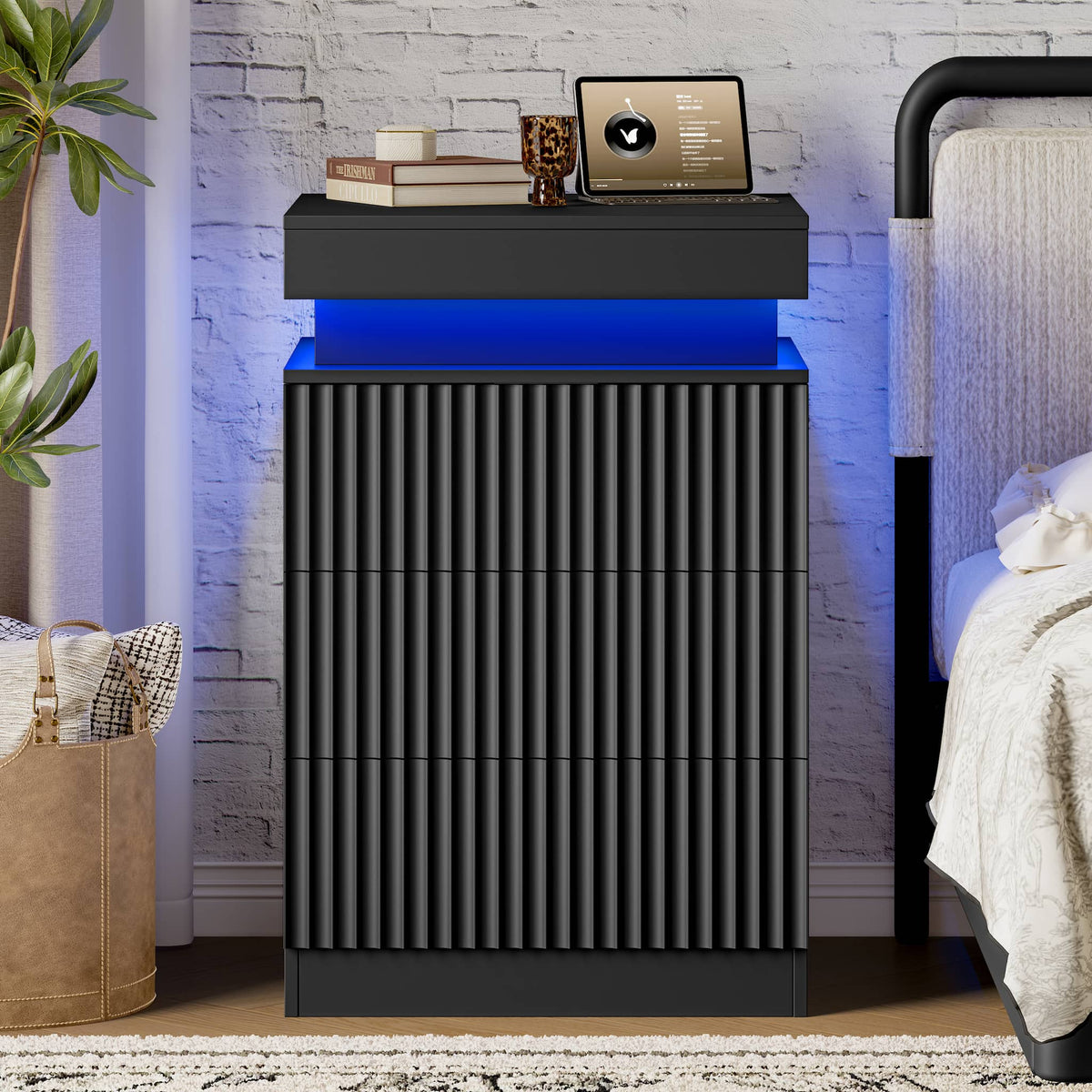 Linear LED Nightstand